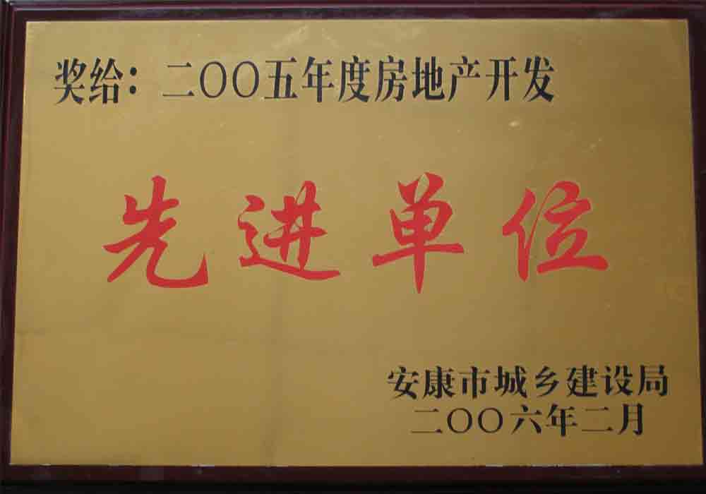 2005年度房地產(chǎn)開發(fā)先進單位