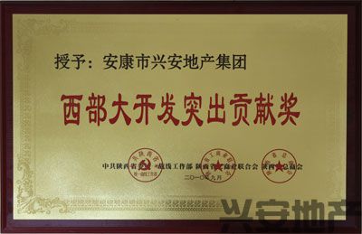 集團(tuán)公司榮獲“西部大開(kāi)發(fā)突出貢獻(xiàn)獎(jiǎng)”殊榮